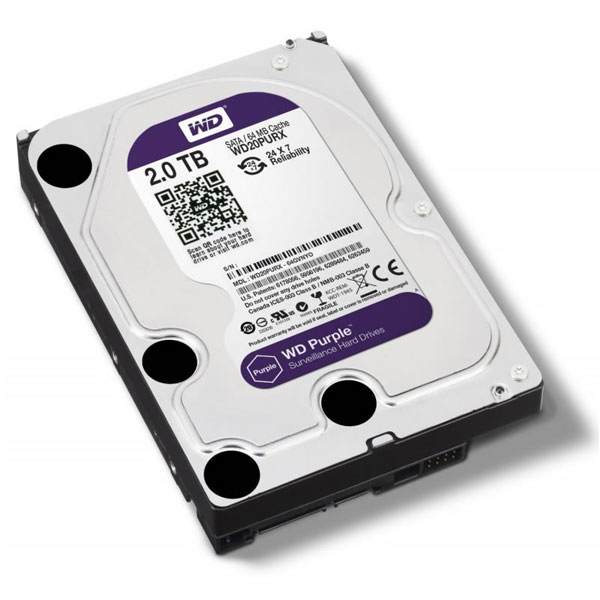 HD HDD 2TB WD PURPLE SATA III 3.5" VIDEOVIGILANCIA DVR NVR