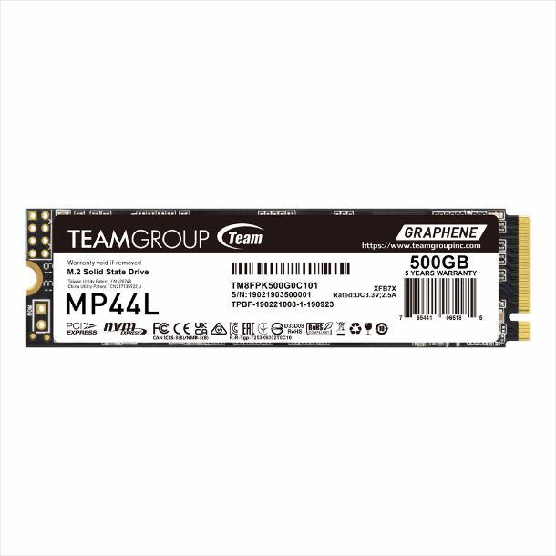 HD SSD 500GB TEAM GROUP MP44L M.2 NVME GEN4 5000MB/S 2280