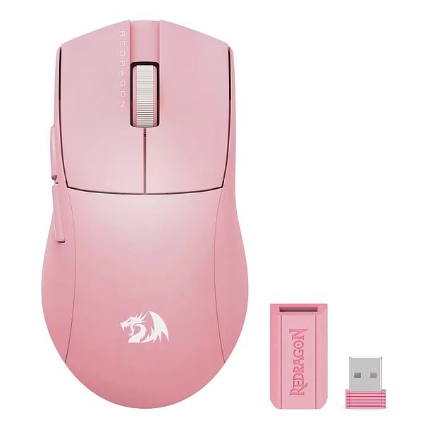 mouse|redragon|perifericos|max5|mouse wireless redragon m916 k1ng pro pink