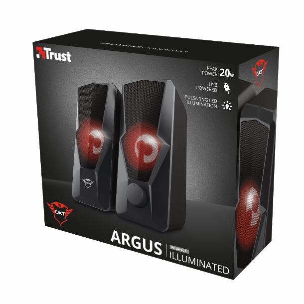 parlantes|trust|max5|parlante trust argus led set 2.0 gxt610