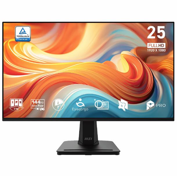 MONITOR 25" MSI PRO MP251 E14L IPS 144HZ 1MS FHD VGA HDMI FICHA USA GAMER +Q 24