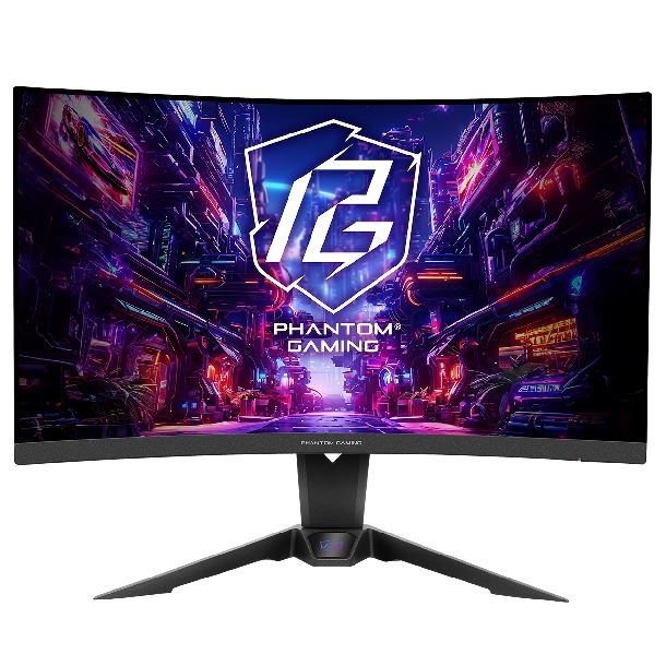 MONITOR CURVO 27" ASROCK PHANTOM GAMING PG27QRT2A VS 1MS 180HZ QHD 2K HDMI DP