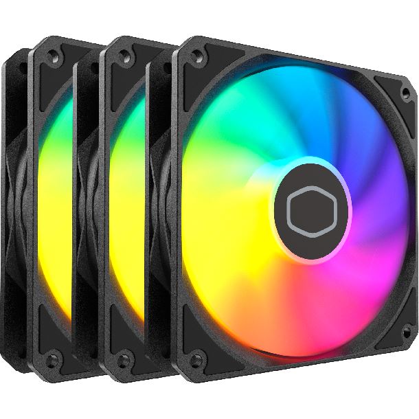 cooler|coolermaster|refrigeracion|120mm|max5|kit 3 fan cooler 120mm coolermaster masterfan mf120 lite argb