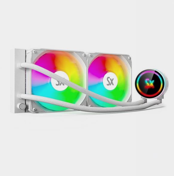 cooler |watercooler|hardware|max5|watercooler 240mm solarmax wc-w240 white argb cooling 240