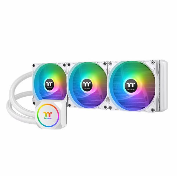 cooler|thermaltake|hardware|watercooler|360mm|max5|watercooler thermaltake th360 aio argb snow edition soporta