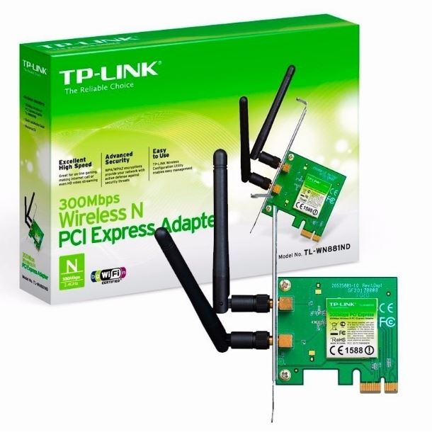 tp-link|red|wifi|internet|max5||placa de red pcie tp-link tl-wn881nd 300mbps