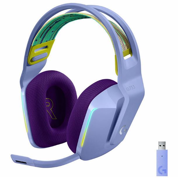 AURICULAR C/MIC LOGITECH G733 WIRELESS LIGHTSPEED RGB LILA 981-000889