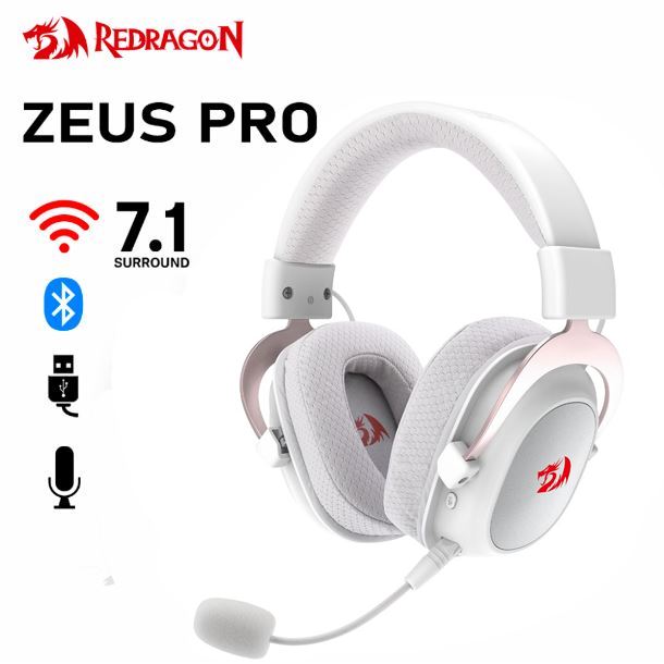 redragon|auriculares|perifericos|wireless|max5|auricular wireless redragon h510 zeus pro white
