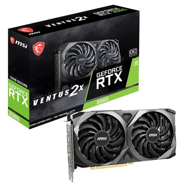 PLACA DE VIDEO GeForce RTX 3060 12GB MSI VENTUS 2X OC