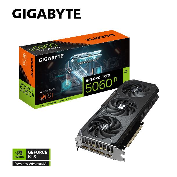 PLACA DE VIDEO GeForce RTX 5060 TI 16GB GIGABYTE GAMING OC
