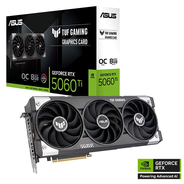 PLACA DE VIDEO GeForce RTX 5060 TI 8GB ASUS TUF GAMING OC
