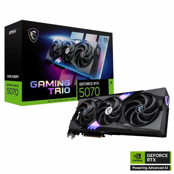 PLACA DE VIDEO GeForce RTX 5070 12GB MSI GAMING TRIO OC