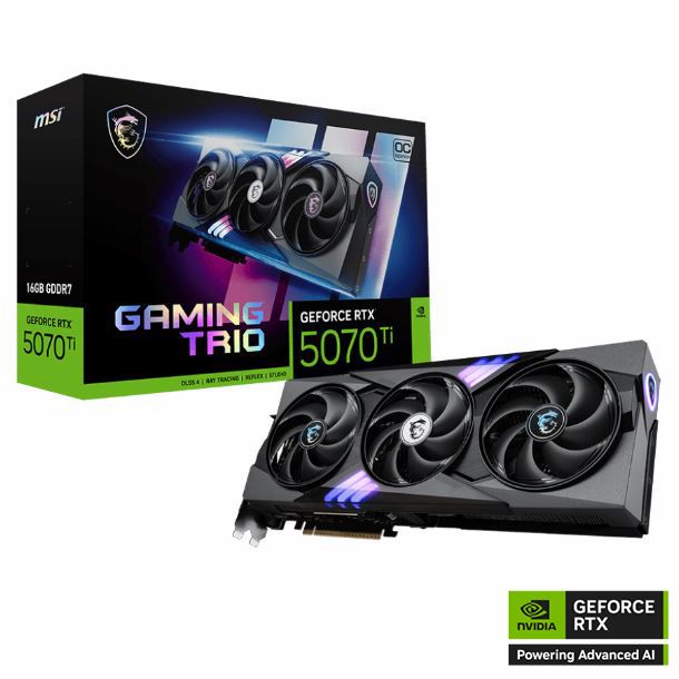 PLACA DE VIDEO GeForce RTX 5070 TI 16GB MSI GAMING TRIO OC PLUS
