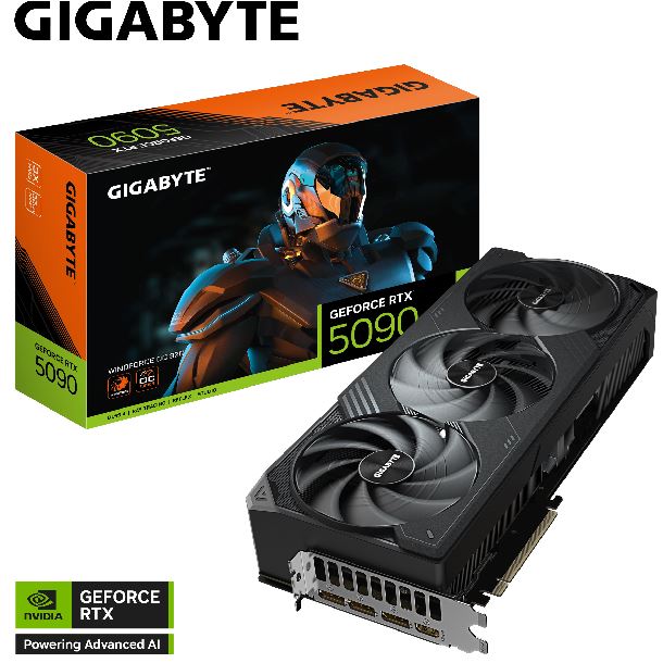 PLACA DE VIDEO GeForce RTX 5090 32GB GIGABYTE WINDFORCE OC