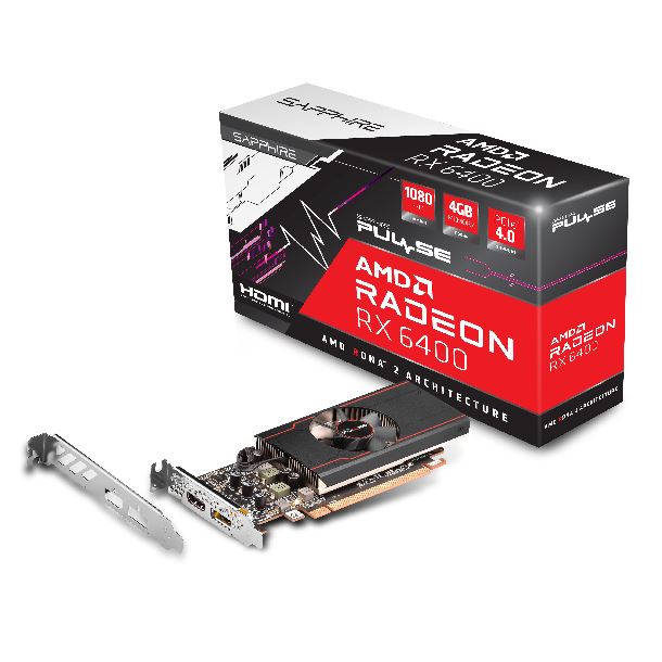 PLACA DE VIDEO RADEON RX 6400 4GB SAPPHIRE PULSE LR