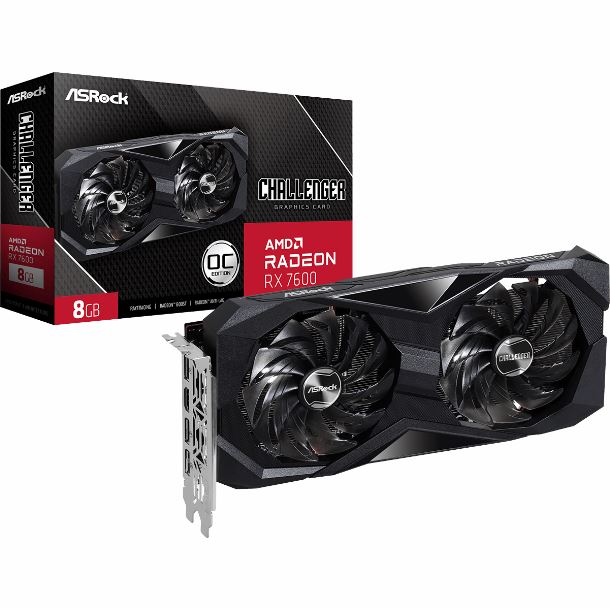 PLACA DE VIDEO RADEON RX 7600 8GB ASROCK CHALLENGER OC