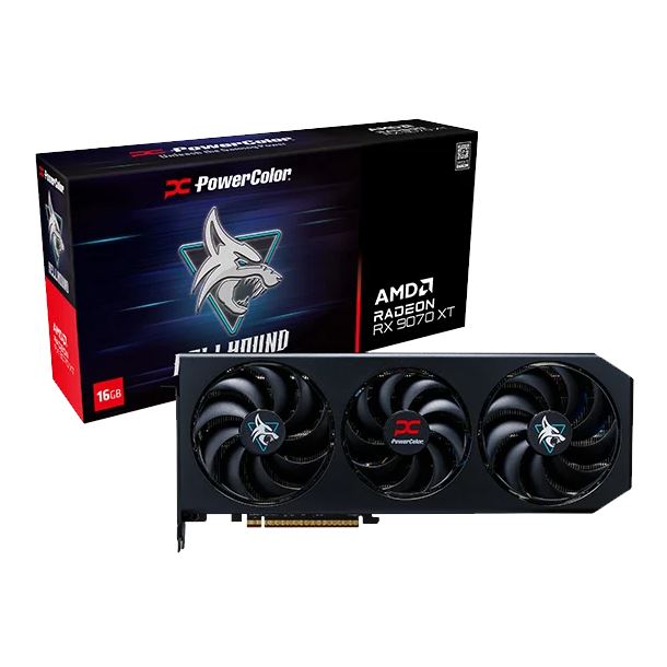 PLACA DE VIDEO RADEON RX 9070 XT 16GB POWERCOLOR HELLHOUND OC