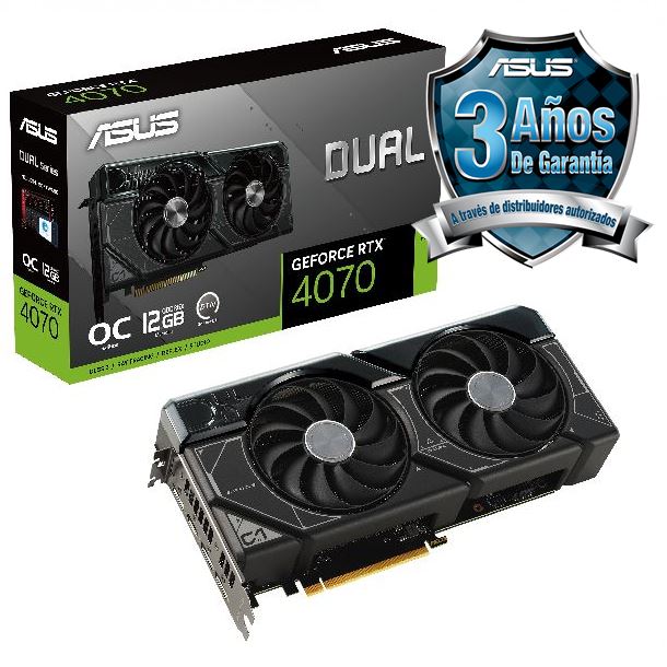 asus|geforce|hardware|rtx|placa de video|max5|pba|video geforce rtx 4070 12gb asus dual oc edition