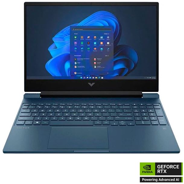 NOTEBOOK GAMER HP 15.6" VICTUS 15-FA1163DX I7-12650H 16GB 512GB GeForce RTX 4050 FHD W11H