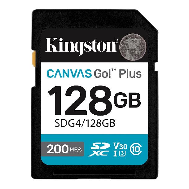 MEMORIA SD 128GB KINGSTON CLASE 10 CANVAS GO PLUS G4