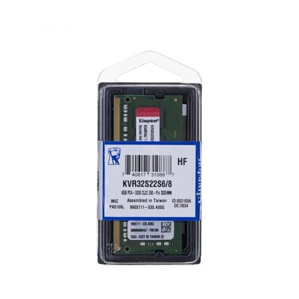 kingston|sodimm|hardware|memoria ram|3200mhz|max5|memoria sodimm 8gb ddr4 3200 kingston value ram kvr