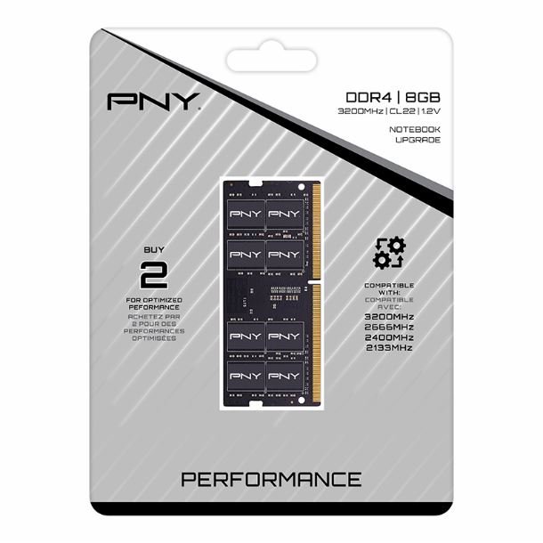 sodimm|notebook|memoria ram|hardware|max5|memoria sodimm 8gb ddr4 3200 pny performance