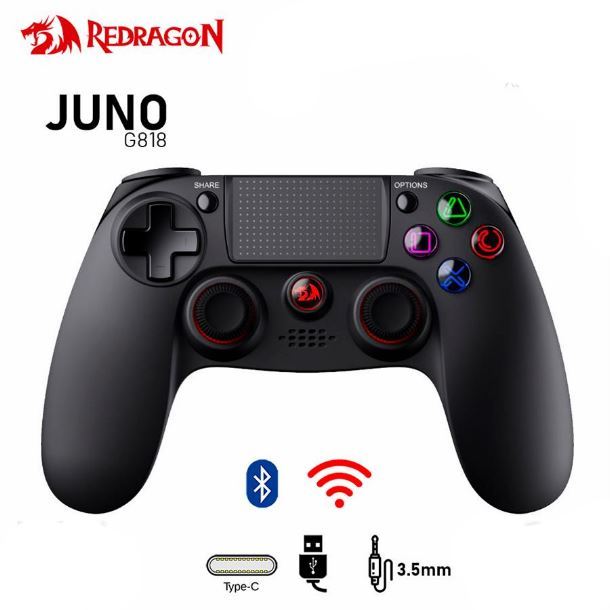 redragon|joystick|gamepad|perifericos|max5|joystick gamepad redragon g818 juno usb-c bluetooth pc ps4