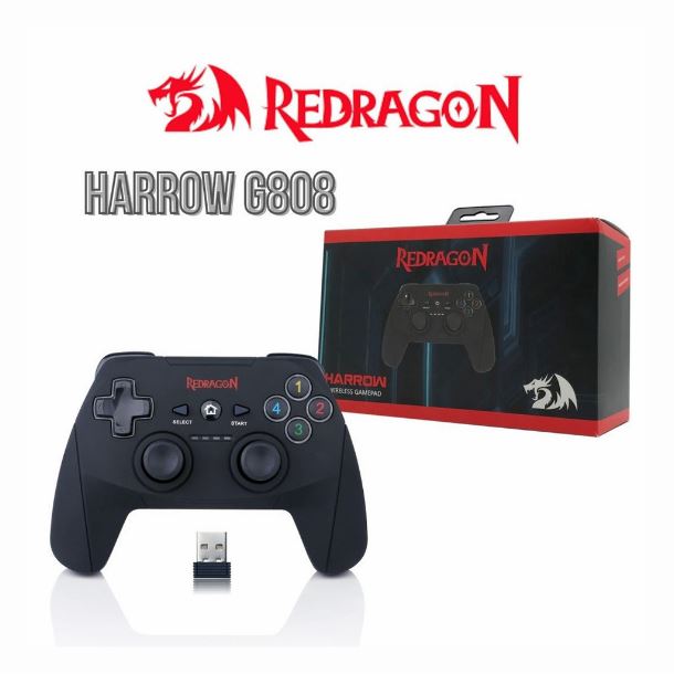 pc|redragon|joystick|max5|joystick gamepad wireless redragon harrow g808 pc ps3