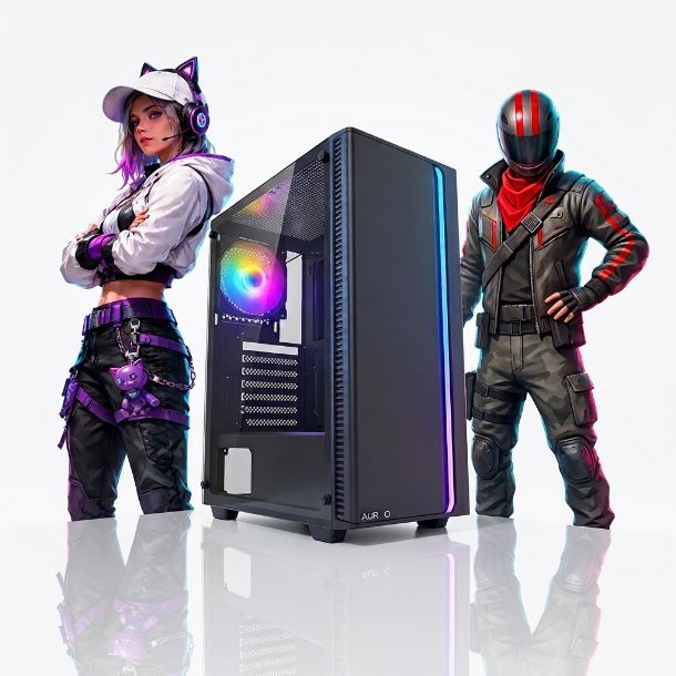 PC GAMER AMD RYZEN 5 3400G+A520+16GB+SSD 240GB+GABINETE GAMER AUREOX+FUENTE 600W