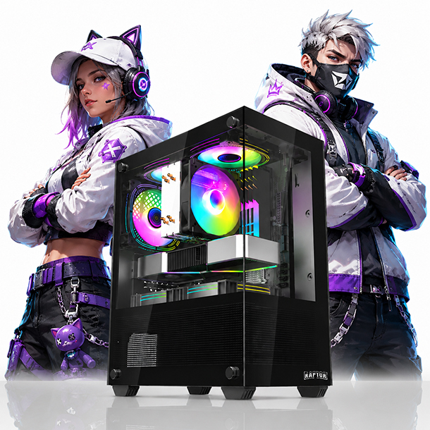 PC GAMER INTEL I5 14400F+B760+32GB+1TB NVME+RX 9060 XT 16GB+GABINETE GAMER 6X