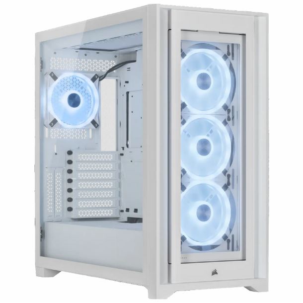 corsair|gabinete|max5|gabinete corsair 5000x icue rgb ql edition mid-tower white
