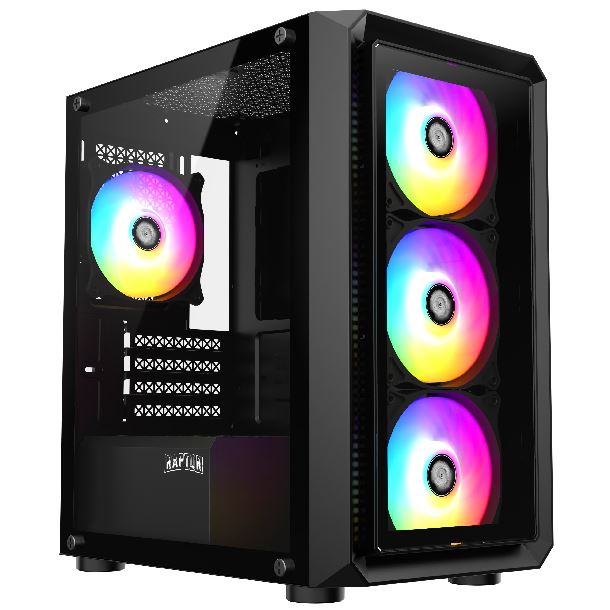 GABINETE RAPTOR INFINITY GLASS TG 4FAN RGB