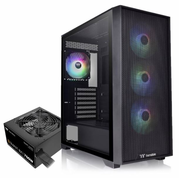 fuente|gabinete|hardware|thermaltake|max5|gabinete thermaltake h390 tg 4 fan argb c/fuente 750w 80 plus bronze