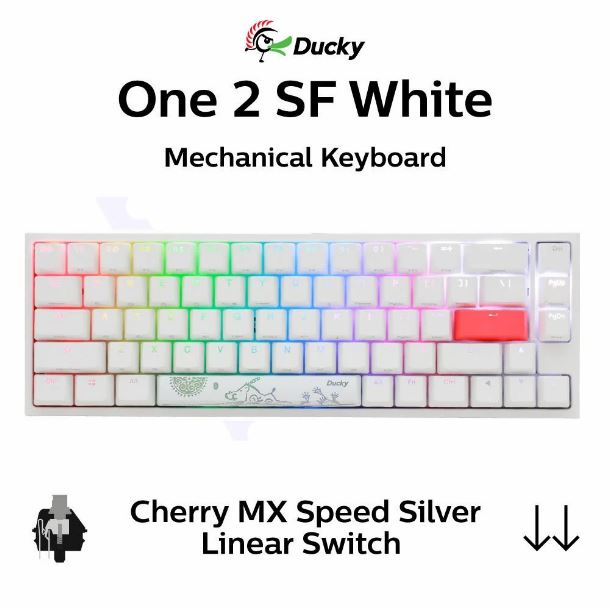 teclado|perifericos|ducky|max5|teclado gamer ducky one 2 sf white rgb cherry speed silver double shot pbt mecanico español