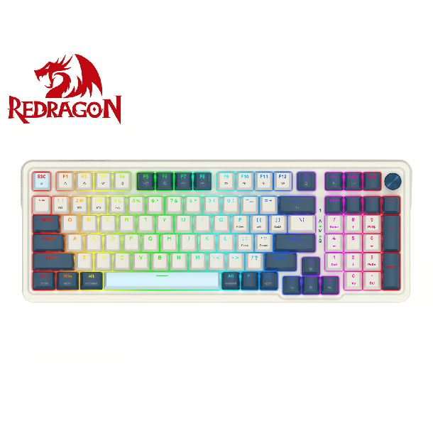 teclado|redragon|perifericos|max5|teclado gamer redragon k686 eisa pro rgb white/blue