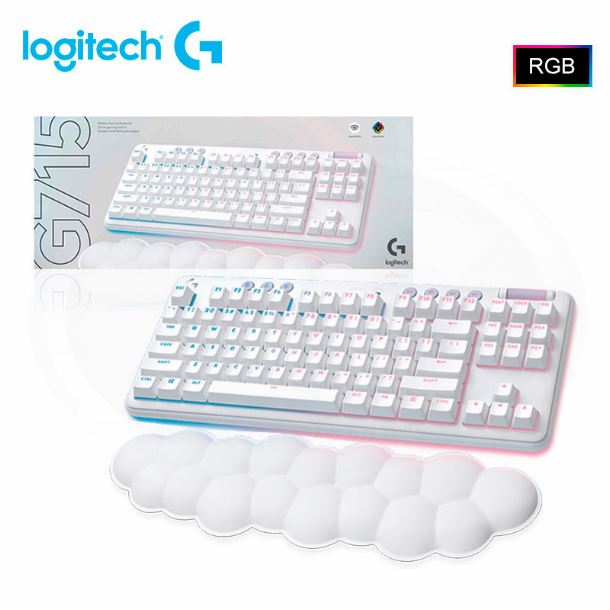 logitech|teclado|perifericos|max5||teclado mecanico logitech wireless g715 tkl aurora white rgb tactile 920-010453