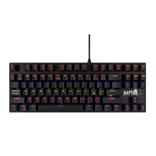 TECLADO MECANICO RAPTOR FIRECLAW M87 RETROILUMINADO SWITCH RED OUTEMU