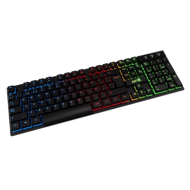 teclado|perifericos|raptor|max5|teclado raptor fireclaw m1 membrana rainbow 7 colores 1