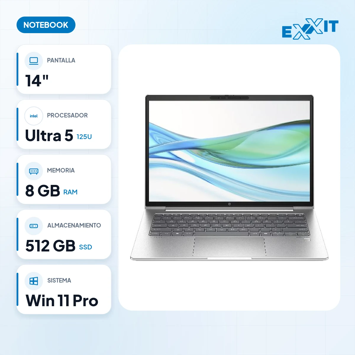 Notebook HP 14" probook 440 G11 ultra 5-125U 8GB 512GB FHD W11P B0FW8LT i5