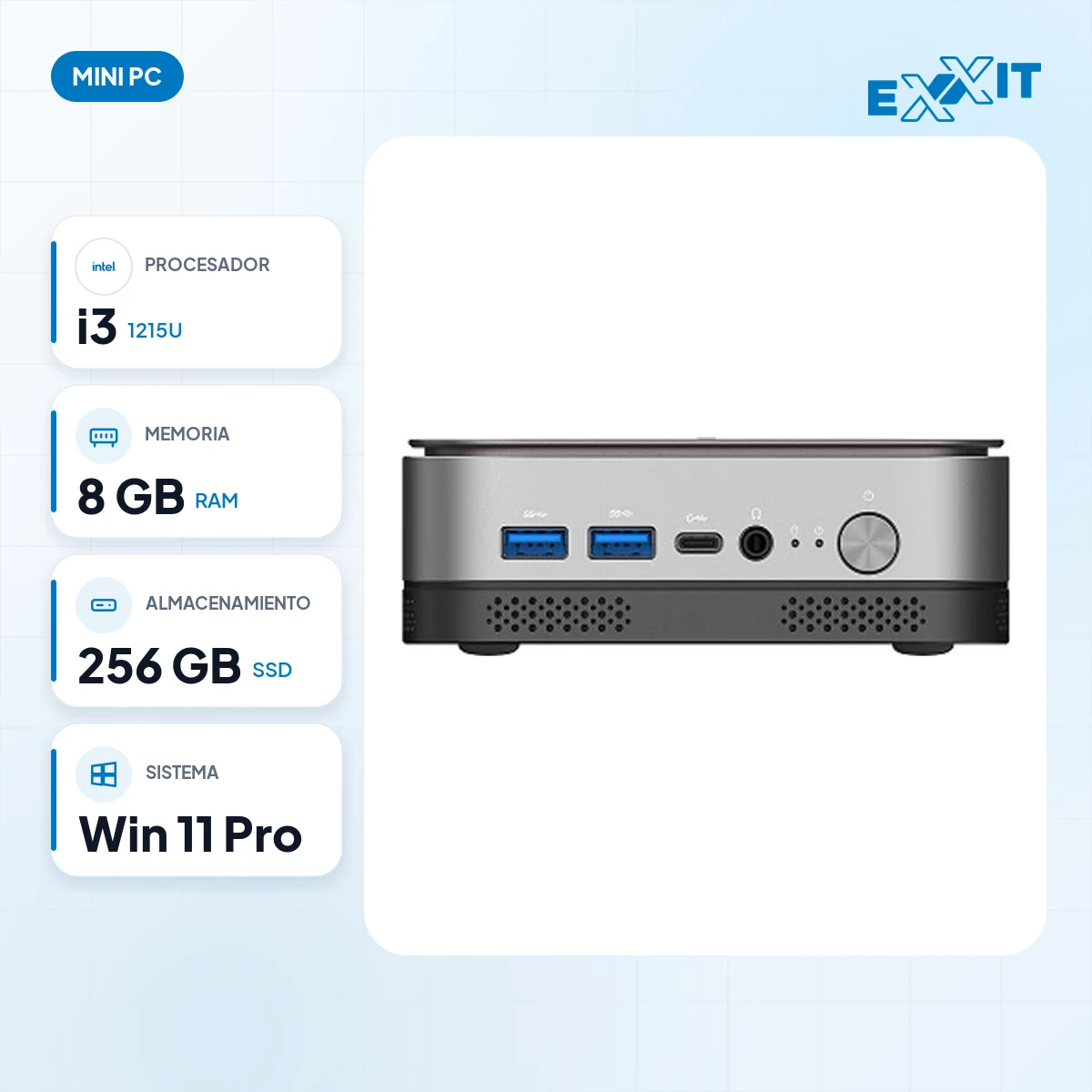 Mini PC kelyx Intel i3-1215U 8GB 256GB W11P